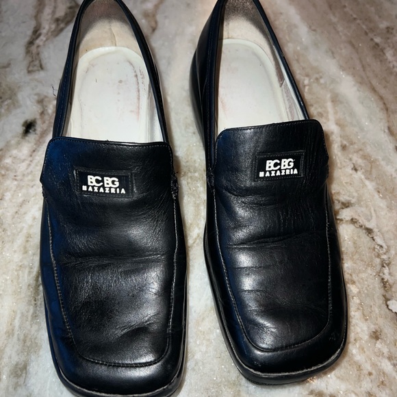 BCBG by Max Azria Black Leather Loafers - Picture 3 of 10